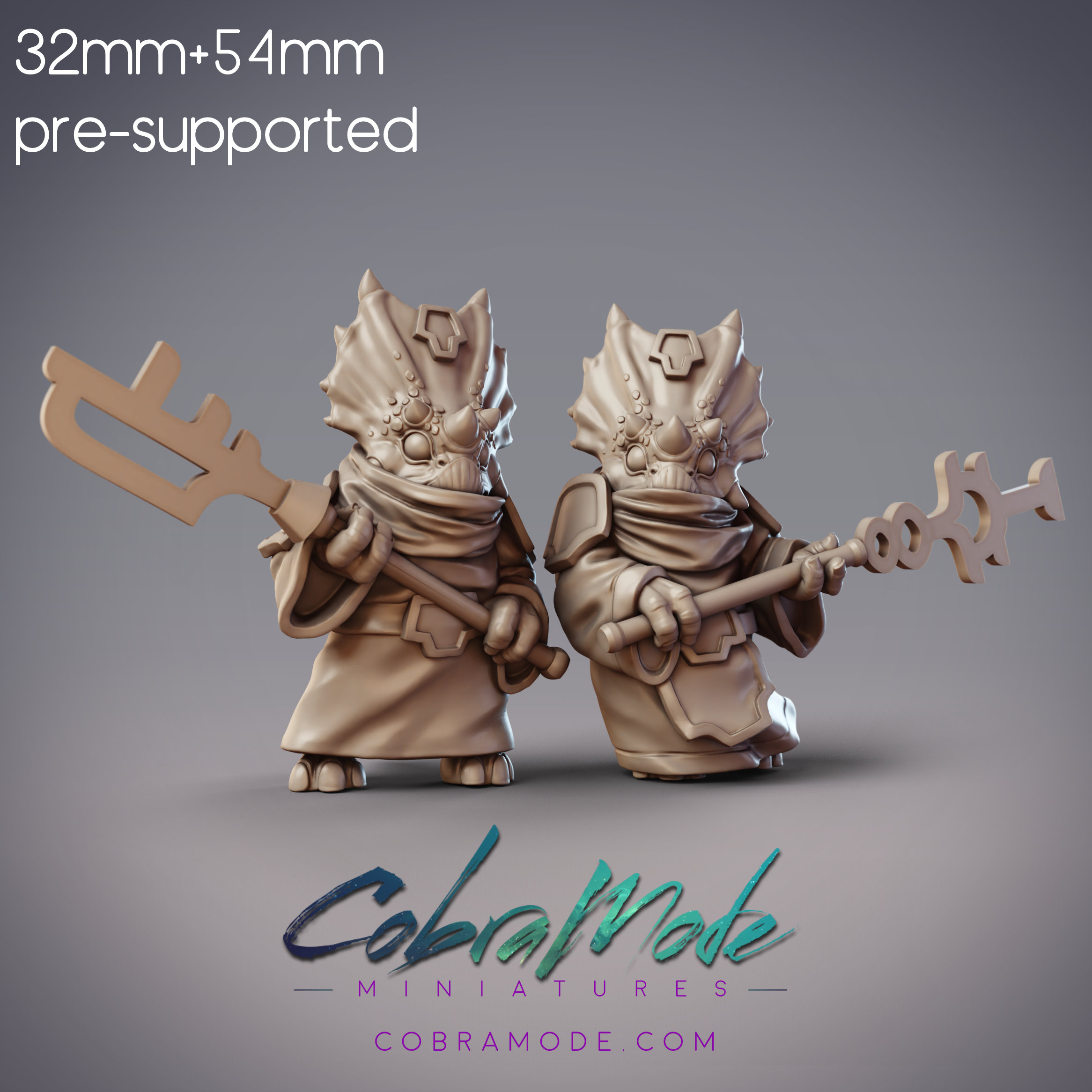 Dinosaur Folk Warriors - Threx & Zarrok Dinovian Guards (Pre-supported)